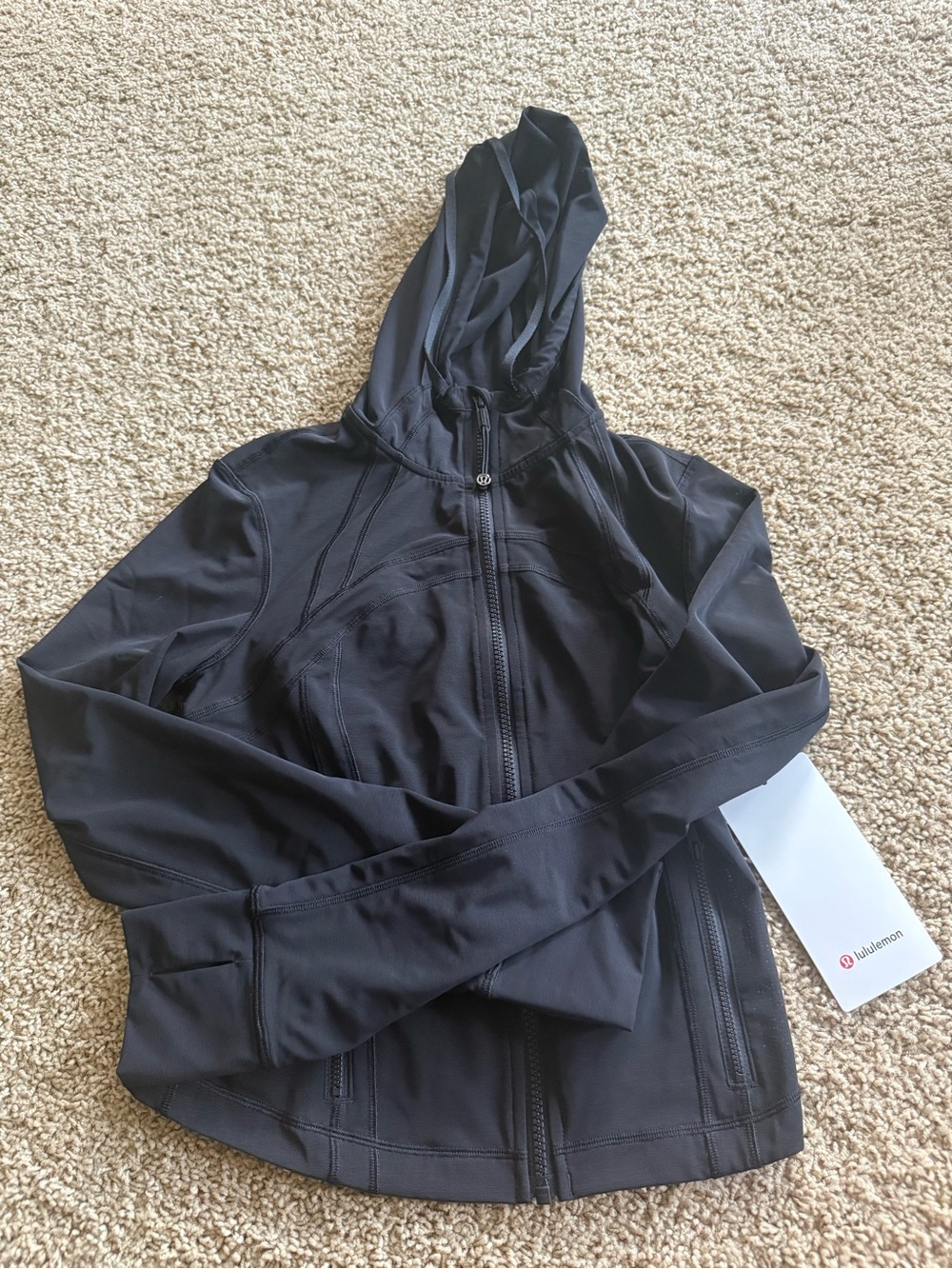 Lululemon Black Hooded Full-Zip Jacket